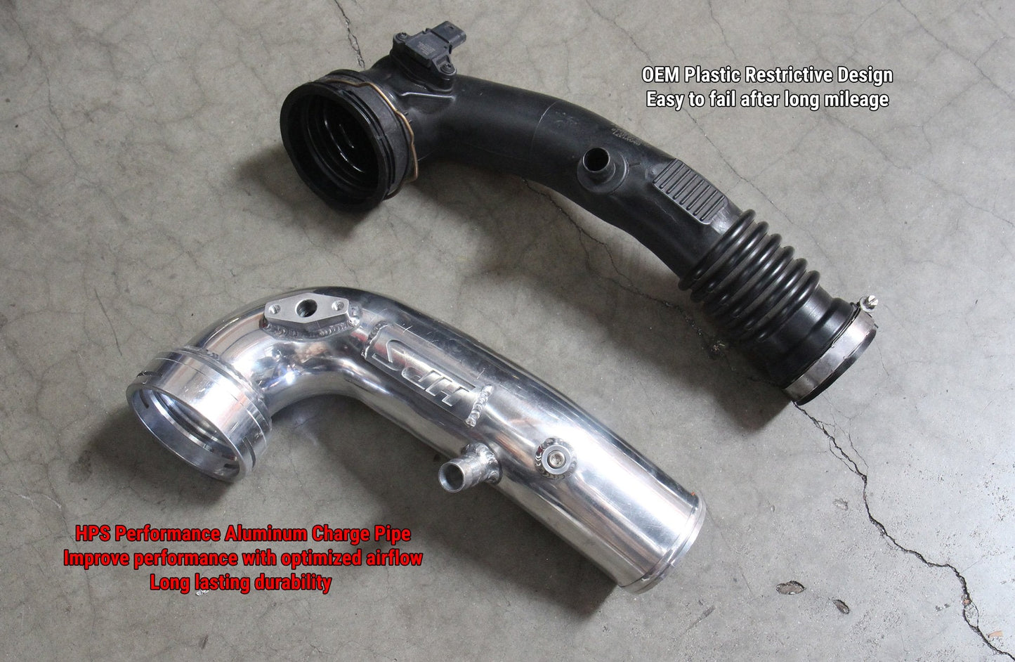 HPS Performance HPS Intercooler Cold Side Charge Pipe, BMW 2011-2017 535i 3.0L Turbo N55, 17-127