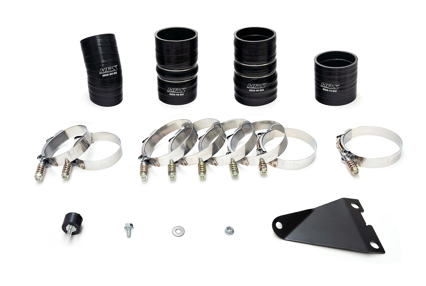 HPS Performance Products HPS Hot & Cold Side Charge Pipe with CAC Hose Intercooler Boots, 03-07 Ford F450 Superduty Powerstroke 6.0L Diesel Turbo
