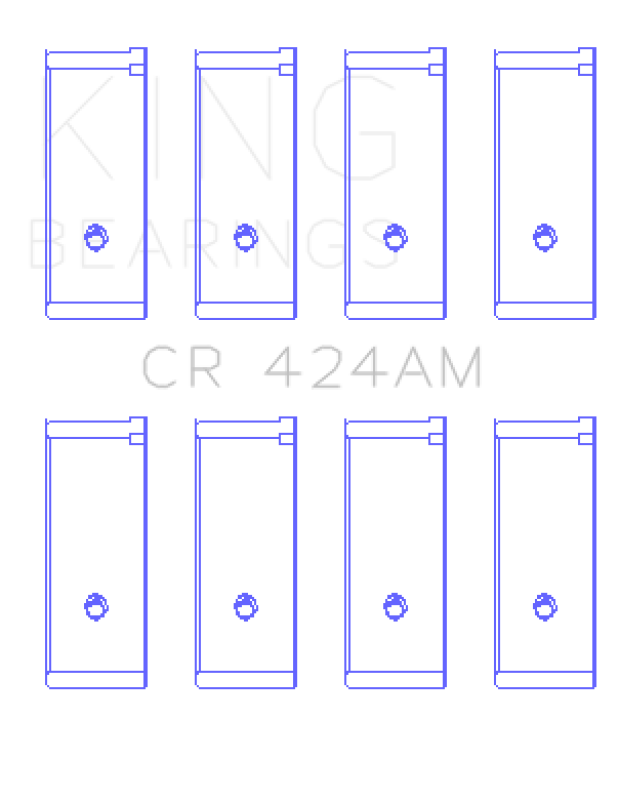 King Engine Bearings Chrysler 134C 2.2L/153Ci 2.5L (Size +0.75mm) Connecting Rod Bearing Set CR424AM0.75 CR424AM0.75 Photo - Primary