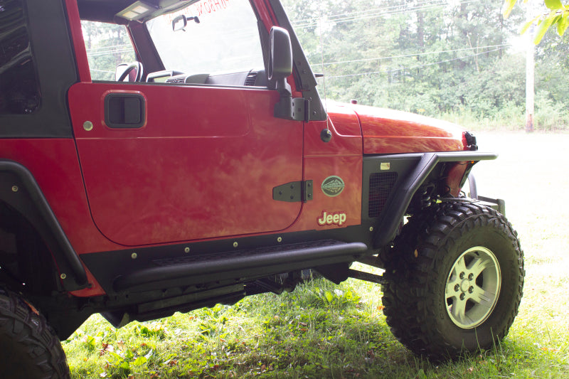 Fishbone Offroad Jeep LJ Rock Slider W/Tube Step - Black Powdercoat FB23085 FB23085 Photo - lifestyle view