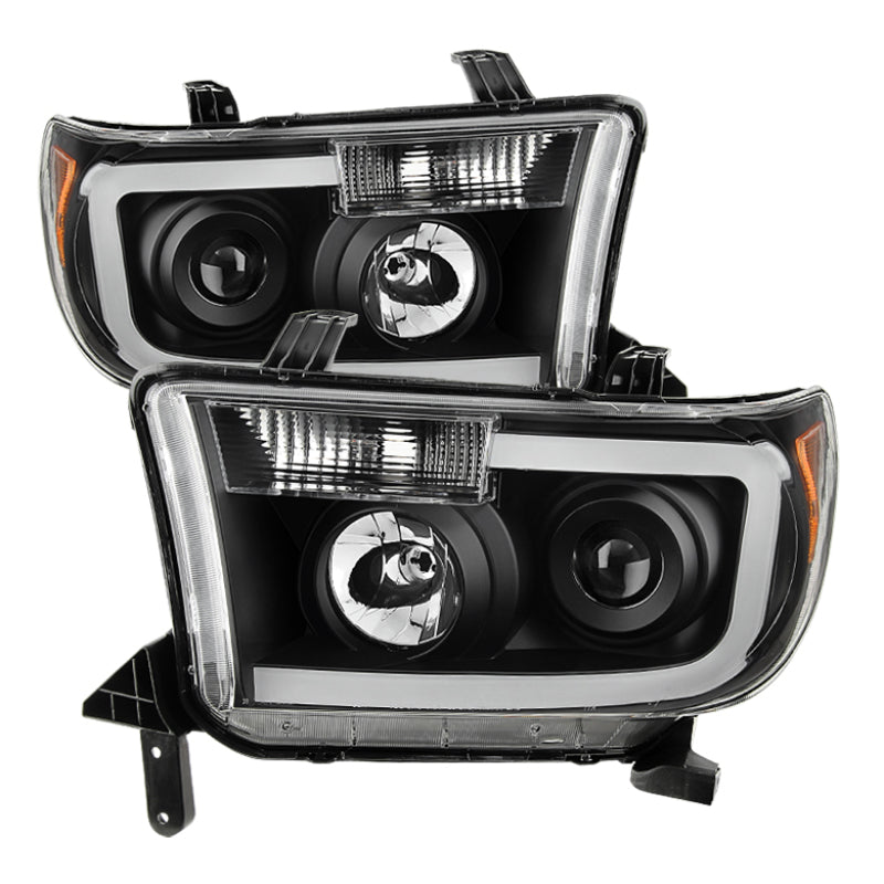 SPYDER Xtune Toyota Tundra 07-13 LED Light Bar Projector Headlights Black PRO-JH-TTU07-LED-BK 9027888 9027888 Photo - Primary