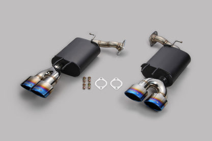 TOM'S Racing Stainless Axleback Exhaust System - 2018-2024 Toyota Camry XSE (Titanium- Quad Tips)