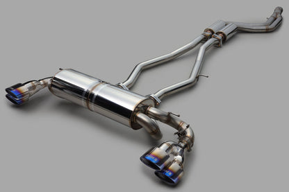 TOM'S Racing 2020+ Toyota GR Supra Rear Bundle Kit - Barrel Muffler + Fully Dry Carbon Rear Bumper Diffuser