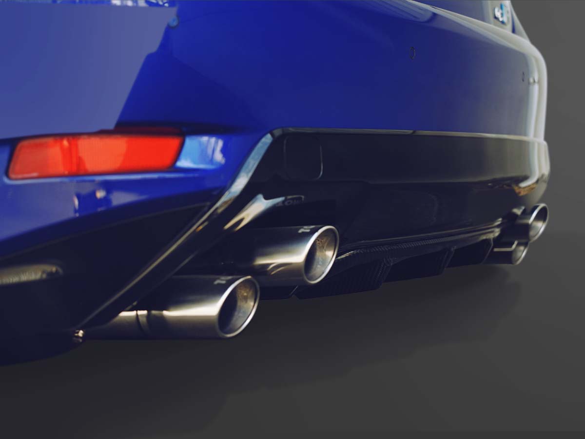 TOM'S Racing- KN Edition Stainless Exhaust System (TOM'S Barrel/Stainless Tips) for 2016-2020 Lexus GSF