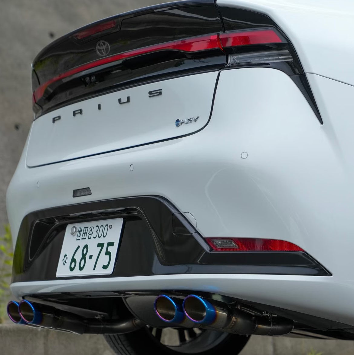 TOM'S Racing Quad Exhaust System (With OEM Factory Rear Diffuser) - Toyota Prius (60) 2023+