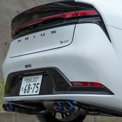 TOM'S Racing Quad Exhaust System (With OEM Factory Rear Diffuser) - Toyota Prius (60) 2023+