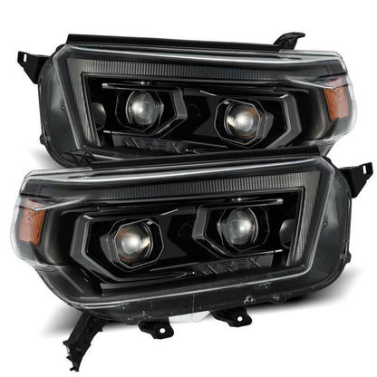 AlphaRex 10-13 Toyota 4Runner PRO-Series Proj Headlights Plank Style Alpha Blk w/Seq Signal/DRL 880754 880754 Photo - Primary