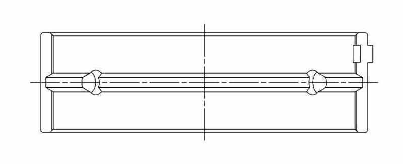 ACL BMW M20/M50/M52/M54  - 1919CC 80.0mm Bore 66.0mm Stroke .25 Oversized Main Bearing Set 7M1532H-.25 7M1532H-.25 Technical Drawing