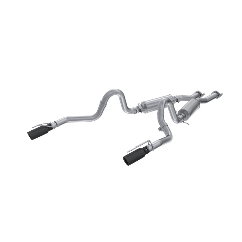 MBRP 99-04 Ford Mustang GT 4.6L 2.5in. Dual Split Rear AL Cat Back w/ 3.5in. Dual Wall Blk. Tips S7221ALBT S7221ALBT Photo - Primary