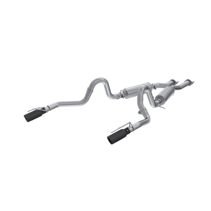 MBRP 99-04 Ford Mustang GT 4.6L 2.5in. Dual Split Rear AL Cat Back w/ 3.5in. Dual Wall Blk. Tips S7221ALBT S7221ALBT Photo - Primary