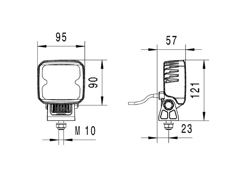 Hella Work Lamp Wa 0Gr Md1224 LtDt Rl15 1Ga 996284061 996284061 Technical Drawing