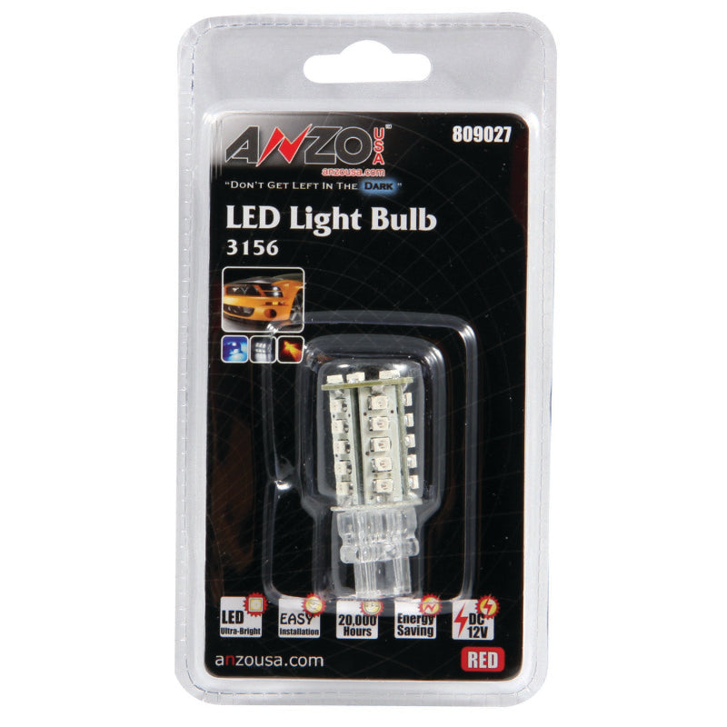 ANZO LED Bulbs Universal 3156/3157 Red 809027 809027 Photo - Primary
