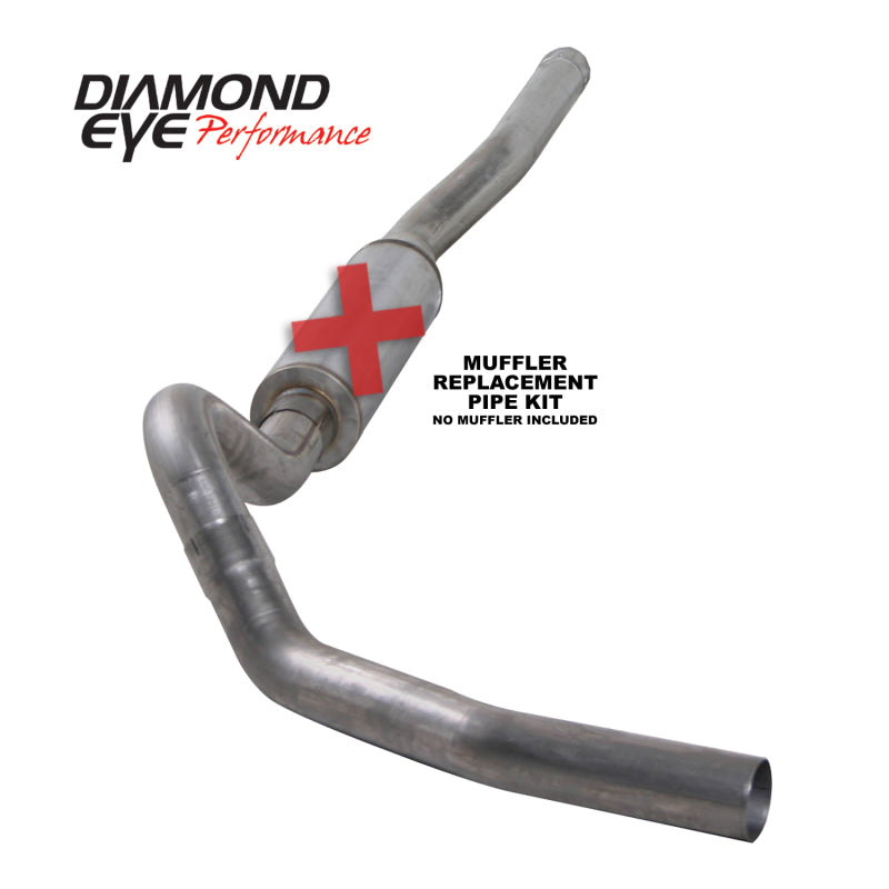 Diamond Eye Performance Diamond Eye KIT 4in CB SGL MFLR RPLCMENT PIPE SS CHEVY/GMC 6.6L 2500/3500 2006-2007.5 K4122S-RP K4122S-RP Photo - Primary