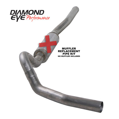 Diamond Eye Performance Diamond Eye KIT 4in CB SGL MFLR RPLCMENT PIPE SS CHEVY/GMC 6.6L 2500/3500 2006-2007.5 K4122S-RP K4122S-RP Photo - Primary