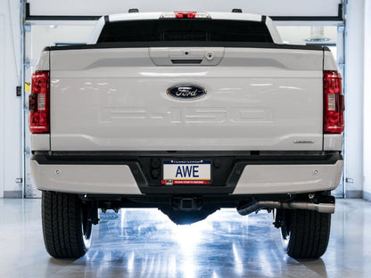 AWE Tuning AWE 0FG 21+ Ford F150 Dual Side Exit Cat-Back Exhaust- 4.5in Chrome Silver Tips 3015-22067 3015-22067 Photo - Mounted