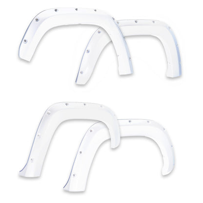 EGR 14+ Chev Silverado 5ft Bed Bolt-On Look Color Match Fender Flares - Set - Summit White 791674-GAZ 791674-GAZ Photo - Primary