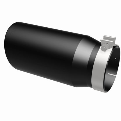 Magnaflow Tip Stainless Black Coated Single Wall Round Single Outlet 6in Dia 5in Inlet 13in L 35239 35239 360 Degree Image Set