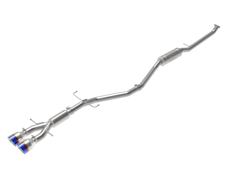 aFe Takeda 2.5in 304 SS Cat-Back Exhaust System w/ Blue Tips 17-20 Honda Civic Si Sedan I4 1.5L 49-36619-L 49-36619-L Photo - Primary