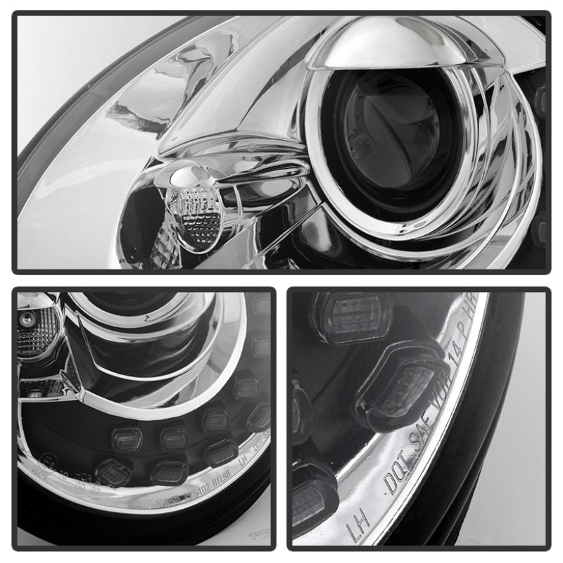 Spyder Volkswagen Beetle 1998-2005 Projector Headlights DRL Chrome PRO-YD-VB98-DRL-C 5080554 5080554 User 1