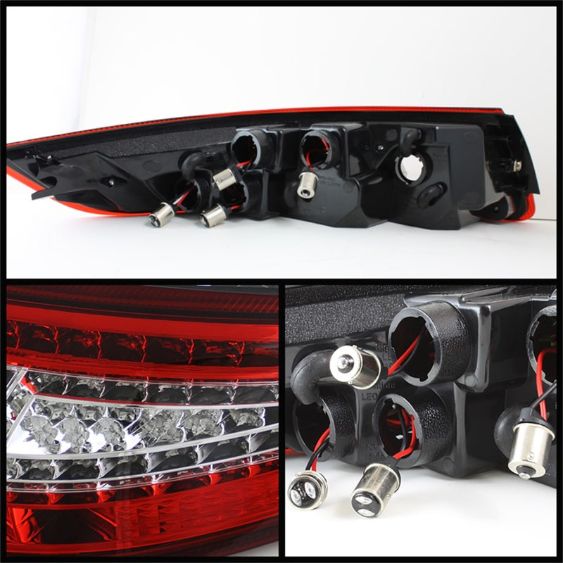 SPYDER Xtune Porsche 911 997 05-08 LED Tail Lights Red Clear ALT-ON-P99705-LED-RC 5008848 5008848 Photo - Unmounted
