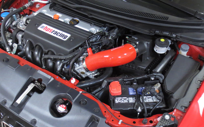 HPS Performance HPS Red Reinforced Silicone Post MAF Air Intake Hose Kit Honda 12-15 Civic Si