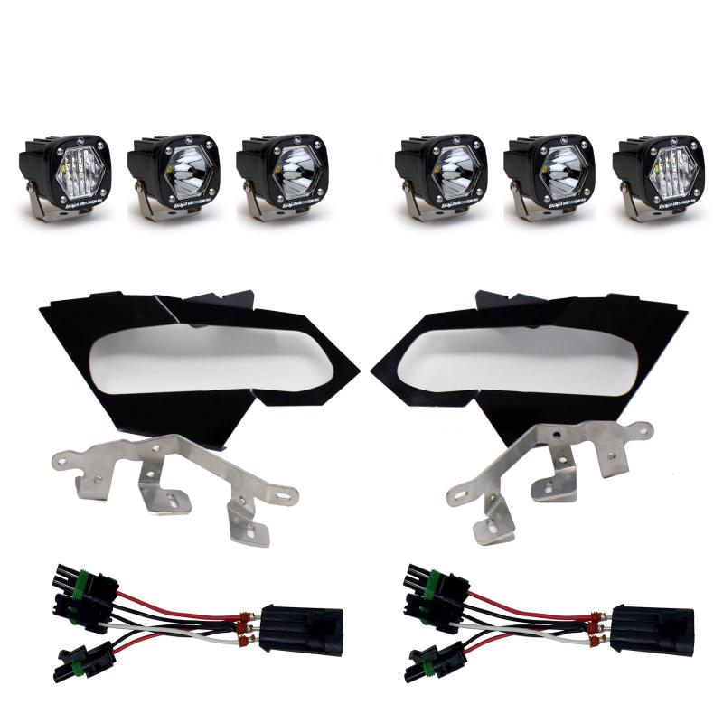 Baja Designs Can-Am S1 Triple LED Headlight Kit - Can-Am 2017-21 Maverick X3 447074 447074 User 1