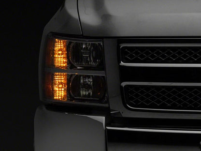 Raxiom 07-14 Chevrolet Silverado 1500 Axial OEM Rep Headlights- Chrome Housing (Clear Lens) S122323 S122323 Photo - Close Up
