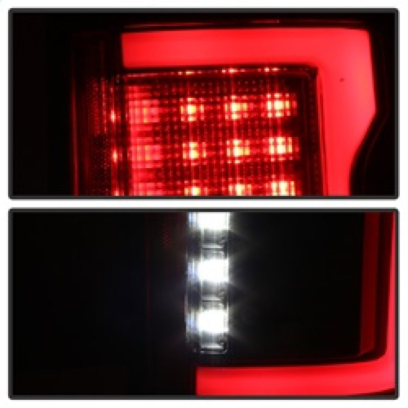 Spyder 15-18 Ford F-150 Light Bar LED Tail Lights (w/Blind Spot) - Black (ALT-YD-FF15015BS-LBLED-BK) 5085313 5085313 Photo - Unmounted