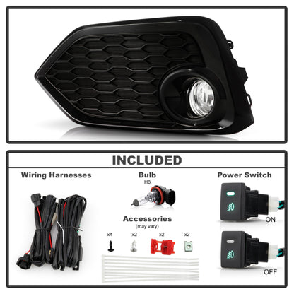 Spyder 16-17 Honda Civic 3DR Hatchback Only OEM Fog Light w/Switch - Clear (FL-HC2017-H-C) 9043321 9043321 User 1