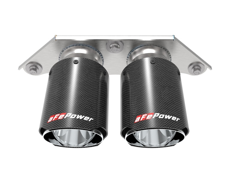 aFe Power Mach Force Xp 4in 304 SS Bolt-On Exhaust Tips Carbon Fiber 14-19 Porsche 911 GT3 3.8L/4.0L 49C36435-C 49C36435-C Photo - Unmounted