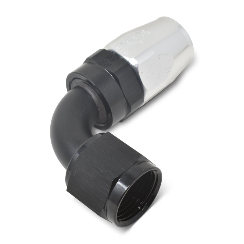 Russell Full Flow 90° Swivel Style Hose End - Black / Silver 610183 Photo - out of package