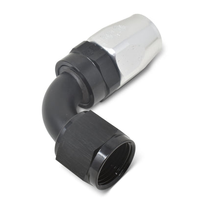 Russell Full Flow 90° Swivel Style Hose End - Black / Silver 610183 Photo - out of package