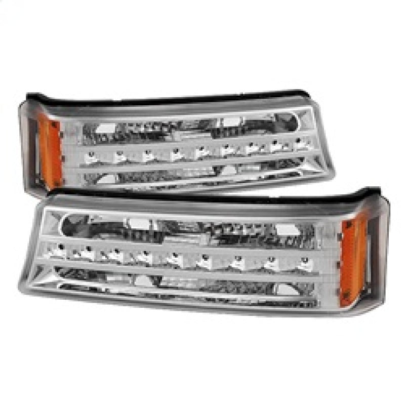 SPYDER Xtune Chevy Silverado 03-06 / Avalanche 02-06 LED Bumper Lights Chrome CBL-JH-CS03-LED-C 9027499 9027499 Photo - Primary