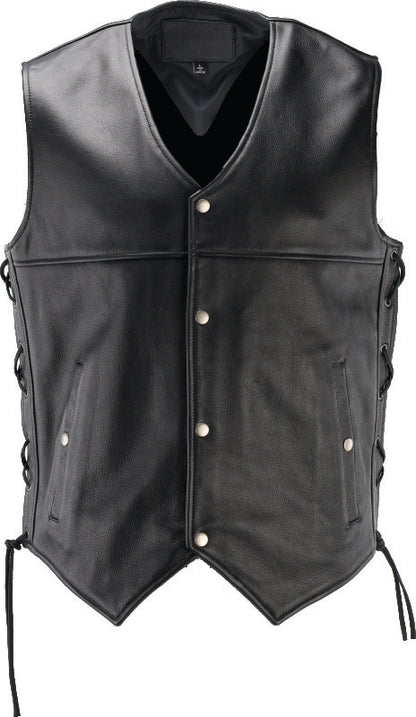 Kuryakyn Leather By River Road Old Skool Leather Vest Black - Large 094433 094433 Photo - Primary