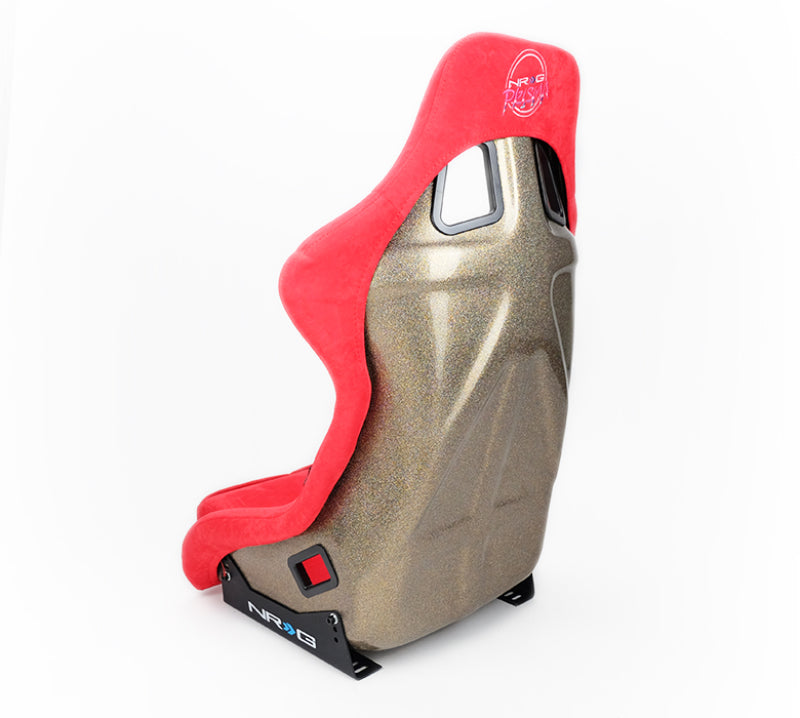 NRG FRP Bucket Seat ULTRA Edition - Large (Red Alcantara/Gold Glitter Back) FRP-302RD-ULTRA FRP-302RD-ULTRA Photo - Primary