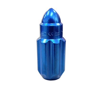 NRG M12 x 1.5 Steel Lug Nut Set  Bullet Shape 21 pc Blue W/ Lock Key LN-LS500BL-21 Photo - Primary
