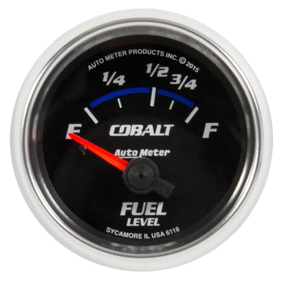 Autometer Gauge, Fuel Level, 2 1/16", 16?E To 158?F, Elec, Cobalt 6118 Photo - Primary