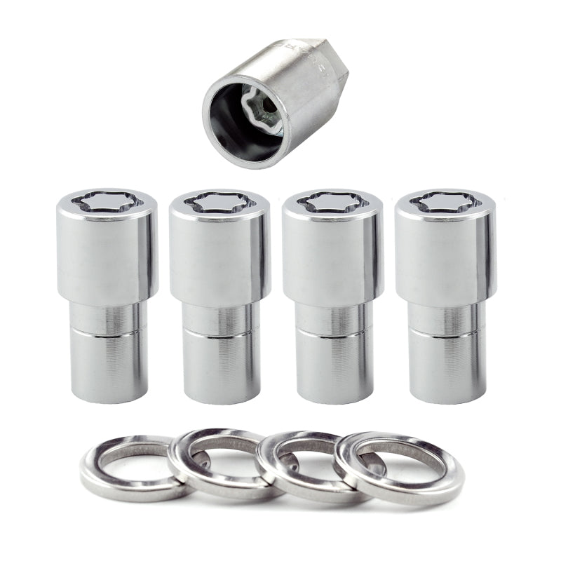 McGard Wheel Lock Nut Set - 4pk. (Long Shank Seat) 1/2-20 / 13/16 Hex / 1.75in. Length - Chrome 22140 22140 Photo - out of package