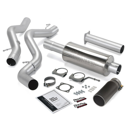Banks Power 06-07 Chevy 6.6L SCLB Monster Exhaust System - SS Single Exhaust w/ Black Tip 48937-B 48937-B Photo - Primary