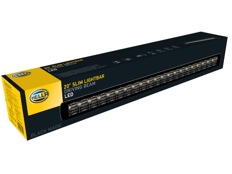 Hella Universal Black Magic 20in Thin Light Bar - Driving Beam 358176301 358176301 Photo - in package