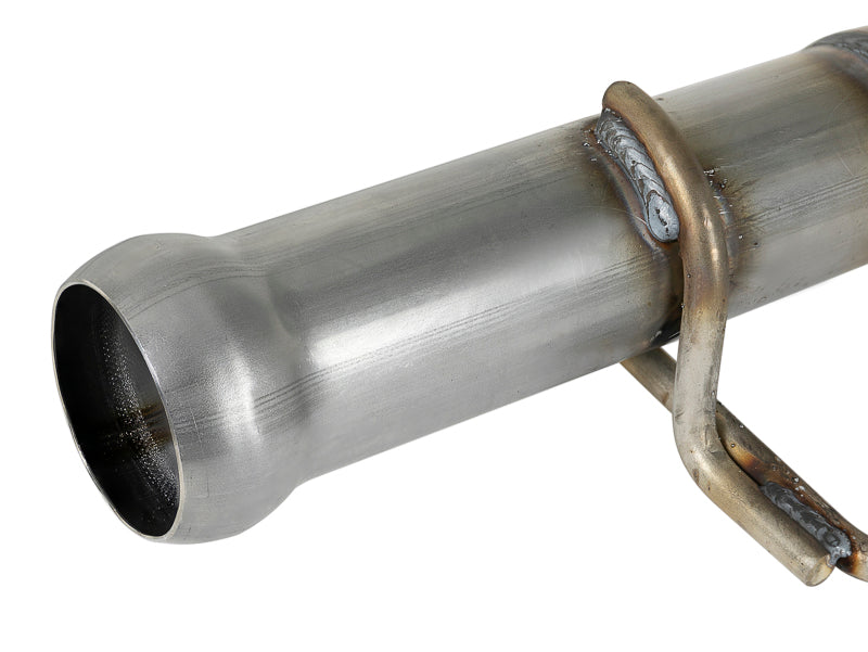 aFe Power Twisted Steel Y-Pipe 2-1/4in 409 SS Exhaust System 2018 Jeep 48-48026 Photo - Unmounted