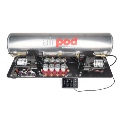 Ridetech RidePro E5 Air Ride Control System 5Gal Dual Compressor AirPod Hi-Flow Big Red 3/8in Valves 30514700 30514700 Photo - Primary