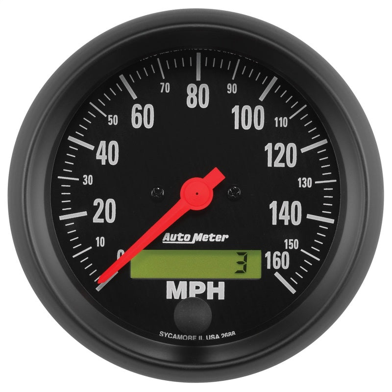 Autometer Gauge, Speedometer, 3 3/8", 160Mph, Elec. Program w/ Lcd Odo, Z-Series 2688 Photo - Primary