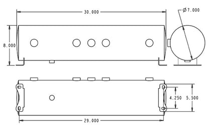 Ridetech Air Tank 5 Gallon Aluminum w/ 5- 1/4in Ports and 1-1/8in Port 31915100 31915100 User 1