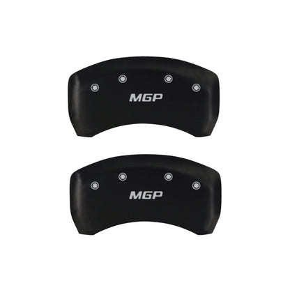 MGP 4 Caliper Covers Engraved Front & Rear MGP Matte Black finish silver ch 22110SMGPMB 22110SMGPMB User 1