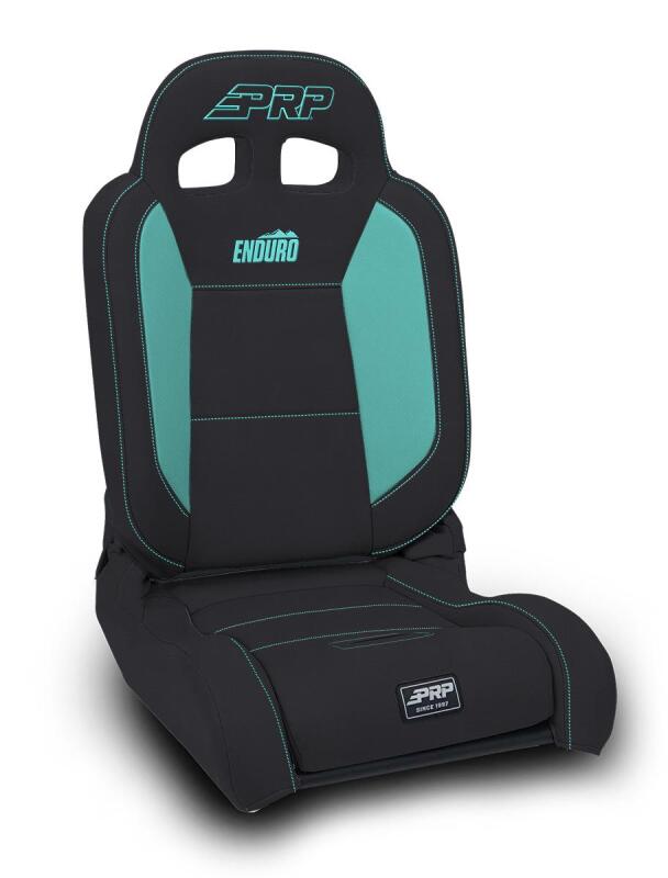 PRP Seats PRP EnduroDaily Reclining Suspension Seat - Black/Teal Vinyl - Passenger A8701045-201-238 A8701045-201-238 Photo - Primary