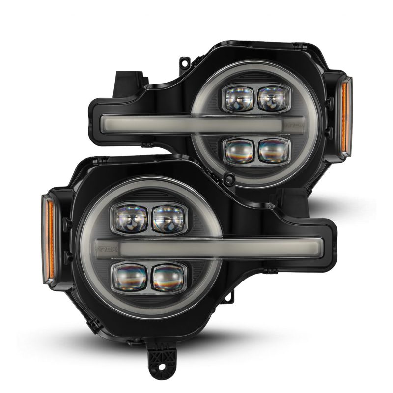 AlphaRex 21-23 Ford Bronco NOVA LED Projector Headlights Black 880260