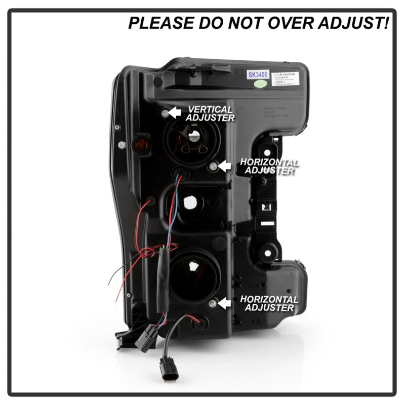 Spyder 17-18 Ford F250/F350/F450 Halogen Model Only -White Light Bar- Black- PRO-YD-FS17HALSI-BK 5087850 5087850 Photo - Unmounted