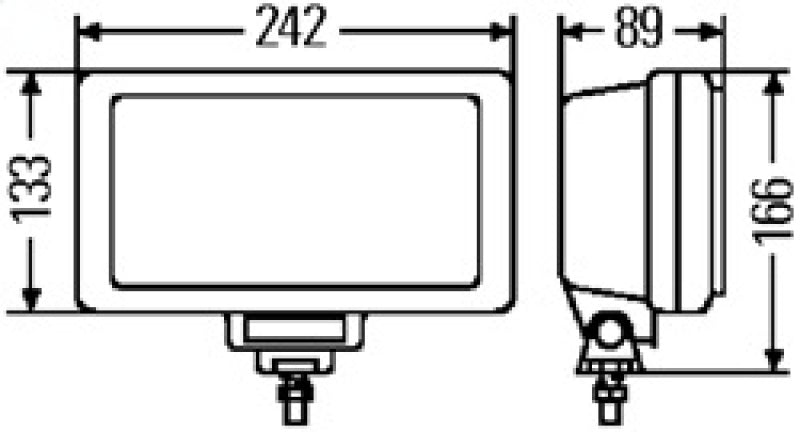 Hella Spotlight 1NE H12300021 H12300021 Technical Drawing
