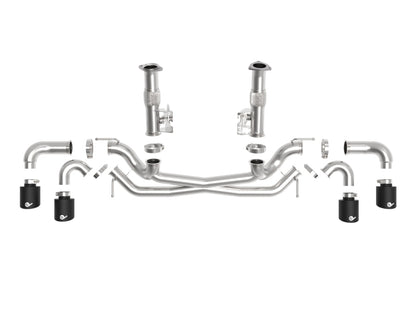 aFe MACH Force-Xp 3" to 2-1/2" 304SS Cat-Back (No Muff.) 2020 Chevy Corvette (C8) 6.2L - Black Tip 49-34127NM-B 49-34127NM-B Photo - Unmounted